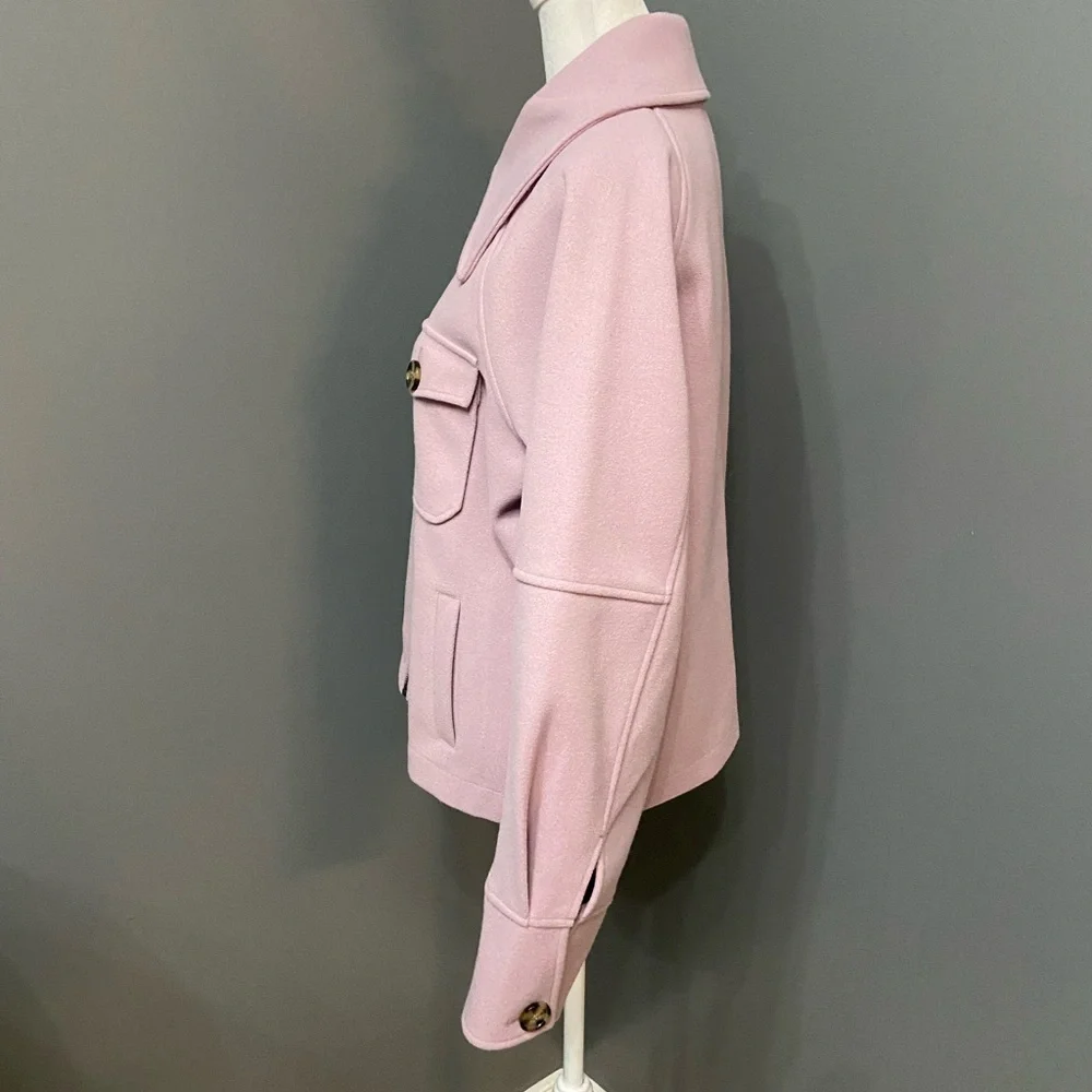 VELVET HEARTS Womens Lavender Oversized Peacoat Soft minimalist Boho Lagenlook M - Picture 2 of 16